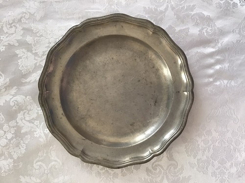 Assiette étain bords - assiette, en