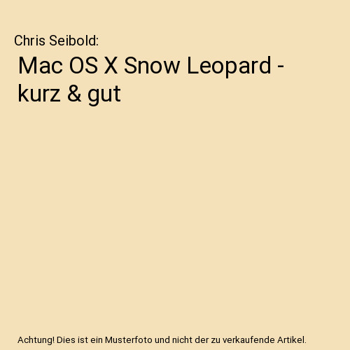 Mac snow leopard kurz - leopard,
