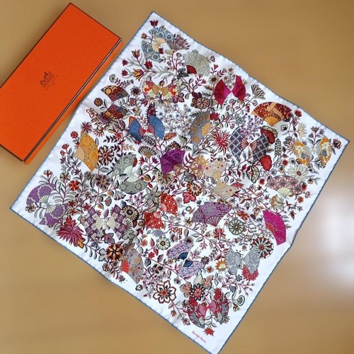 Hermes silk scarf fleurs - silk,
