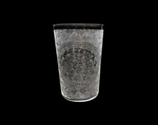 Gobelet / verre en cristal gravé à l'acide monogrammé C Saint-Louis St vers 1900