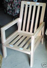 Magnifique fauteuil de salon de jardin en bois massif ( hêtre ) verni