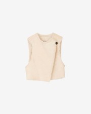 Isabel Marant Gilet en fourrure pour femme en cuir ivoire DE 34 27442964