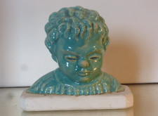 BUSTE D'ENFANT EN CERAMIQUE  SIGNE R NOBLE, CERAMIQUE A IDENTIFIER