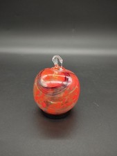 Pomme en verre soufflé rouge