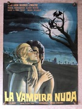La Vampira Nuda  (Affiche originale 1970) Jean Rollin (La Vampire Nue) Italia