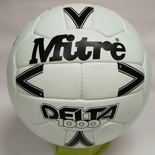 MITRE DELTA 1000 ENGLAND SOCCER BALLON DE MATCH OFFICIEL CUIR D'ORIGINE NOIR ...