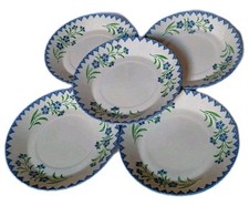 5 Assiettes Terre De Fer