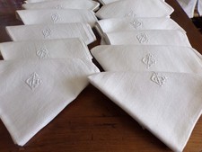 12 Serviettes de table en LIN