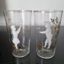 2 Verres Cristal Bohême Mary