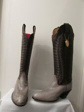 bottes python tony lama python gris et cuir kaki pointure 36