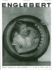 Publicité ancienne pneu Englebert Dreux Paris 1933 issue de magazine