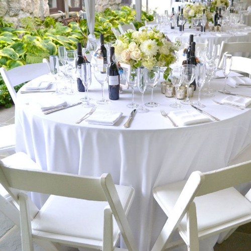 Nappe ronde unie blanche