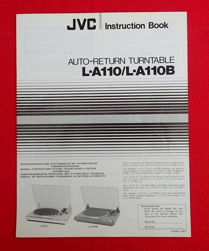 Jvc instruction book - jvc,