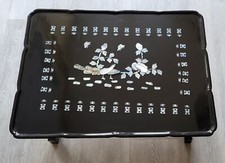 Table basse / table de lit / pliante noir laquée / NACRE / CHINOISE COREE