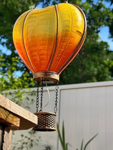 Lampe solaire ballon orange - lampe,