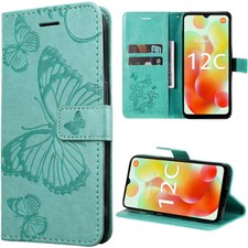 Coque pour Xiaomi Redmi 12C Note 12 Pro 5G Note 11/11S Synthécuir Motif Papillon