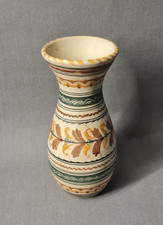 ANCIEN VASE EN CÉRAMIQUE POLYCHROME POTERIE D'ART MAVE TALAVERA ESPAGNE - 1960s