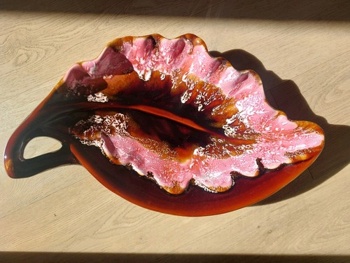 Plat coupe feuille céramique