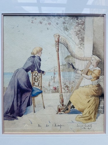 Aquarelle signée edmond - aquarelle,
