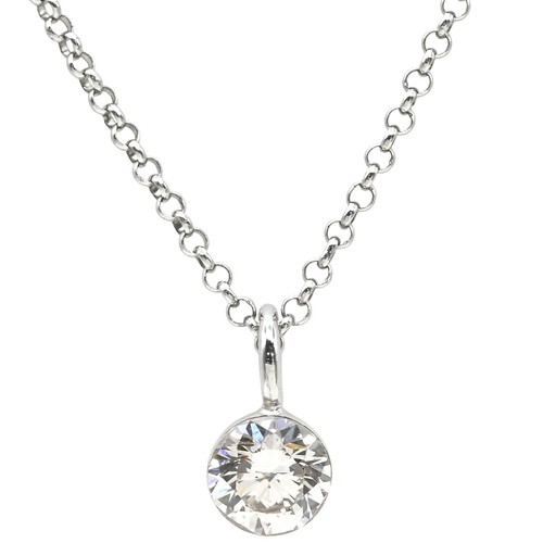 Collier solitaire diamant - solitaire,