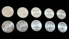 MONNAIE ARGENT - 10 X 50 FRANCS HERCULE  ( 1980-1979-1978-1977-1976-1975-1974 )