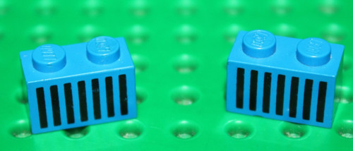Lego vintage blue brick 1x2 - lego,