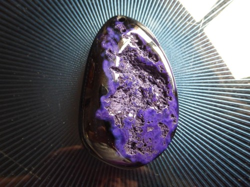 Pendentif blue agate fire - blue,