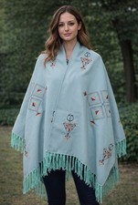Poncho Artisanal Turquoise