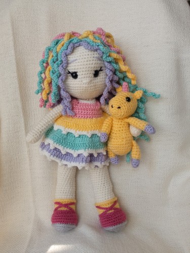 Poupée amigurumi et son - poupée,