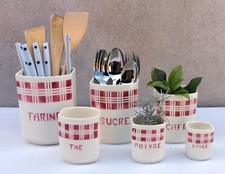 Pots à condiments - Faiencerie du Rhône - LABRUT FRERES - Ancien - Vintage