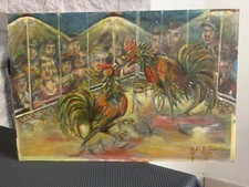 ancien tableau peinture scène