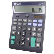 Truly CT910 Calculatrice de Bureau 12 chiffres Noir