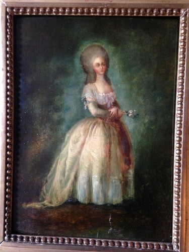 Ancien tableau xixéme femme - ancien,