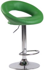 Tabouret de Bar Olinda Similicuir  Piètement et repose-pieds Trompette en Métal