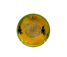 Gratte-ail coupelle en céramique jaune vert olives 13 cm Ø x 2 cm H