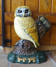 Cale-porte , fonte , Intérieur ou extérieur maison , superbe chouette ou hibou