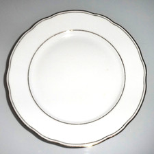 5 Assiettes plates Porcelaine Rheinpfalz Hartporzellan 25 Germany - blanc et or