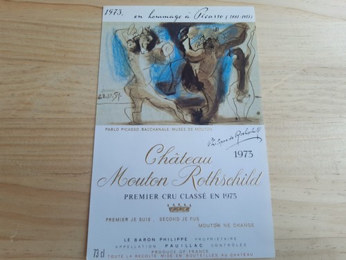 étiquette vin chateau - , mouton