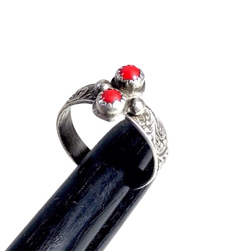 Bague argent ornée de 2 - , en