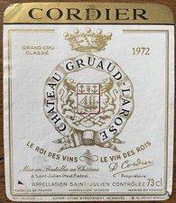 Étiquette Château Gruaud Larose 1972 - 73 cl
