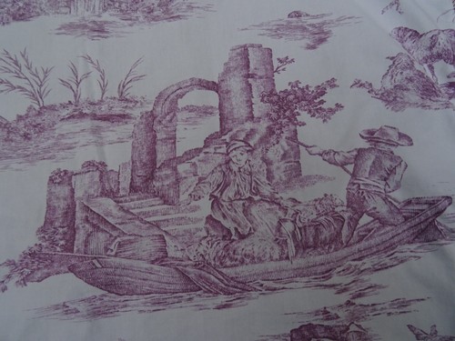 Coupon tissu toile jouy - de,