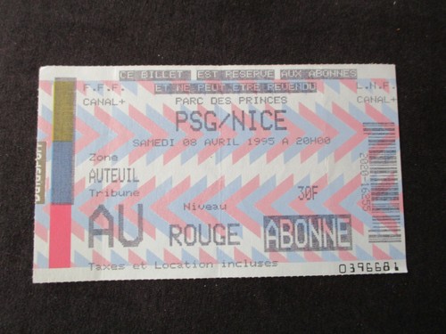 Ticket billet football ancien - football,