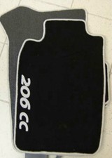 Tapis de sol en moquette pour Peugeot 206 CC  noir/gris