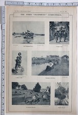 1916 Times Of India Imprimé ~ Wainhanga Ferry ~ Lève Charges Lourdes