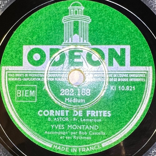 Yves montand cornet de - montand, :