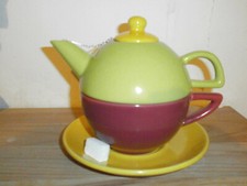 ensemble thé coloré (theiere + tasse +soucoupe)+ Infuseur Boule à Thé