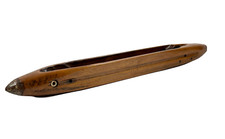 Navette à tisser fin XIXem en bois, fuseau, canette