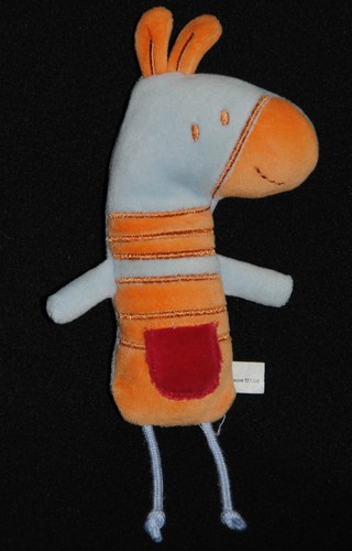 Peluche doudou cheval zebre - peluche,