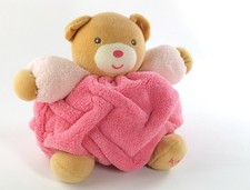 Doudou ours nez rose Plume 16 cm – Kaloo – Comme neuf avec boîte cadeau