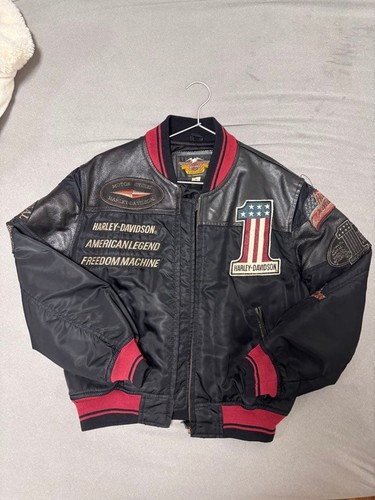 Veste cuir harley davidson - cuir, harley-davidson